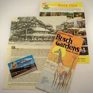 Busch Gardens, Rock City, Brochure, Guide, 70s Vintage *Ephemera